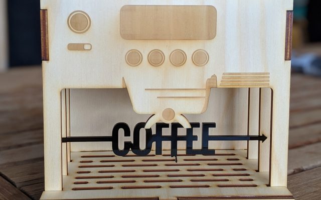 Espresso machine sculpture