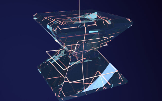 Inverted glass pyramids
